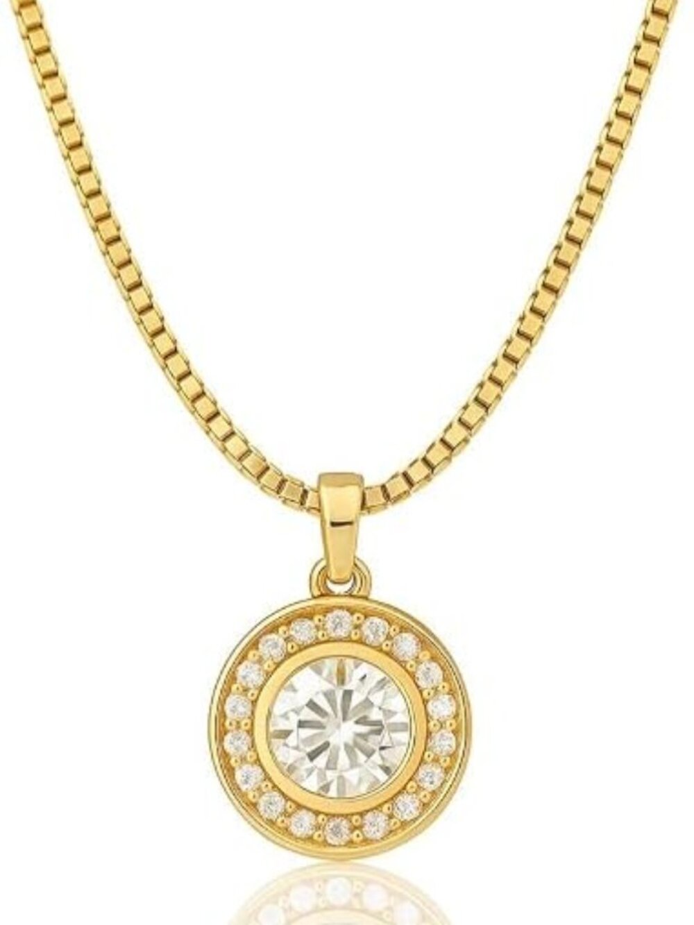 Exquisite 14K Gold Silver Cubic Zirconia Necklaces for Women Cubic‎ Zirconia